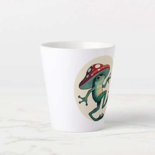 Tasse Latte Grenouille des champignons (Devant)