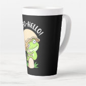 Tasse Latte Grenouille Et Champignons (Angle droit)