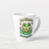Tasse Latte Grenouille sans stress | Conception de grenouille (Angle droit)