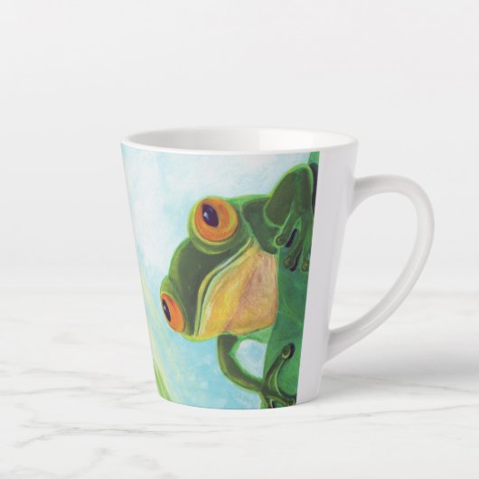 Tasse Latte Grenouille verte attrapant quelques rayons (Droite)