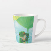 Tasse Latte Grenouille verte sous Pad Lily (Droite)