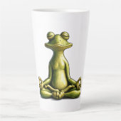 Tasse Latte Grenouille Zen (Devant)