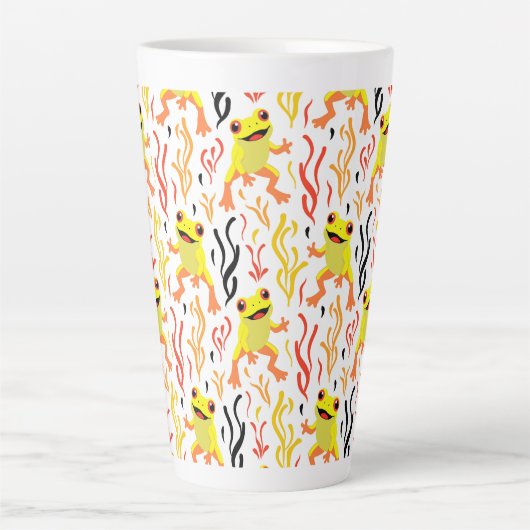 Tasse Latte Grenouilles joueuses (Devant)