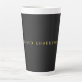 Tasse Latte Grey Gold Color Professional Ajouter un nom (Devant)
