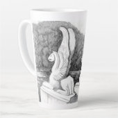 Tasse Latte Griffins sculpté crayon monochrome Art (Angle gauche)