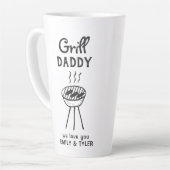 Tasse Latte Grill Daddy Daddy Caricature Fête des Pères (Angle gauche)