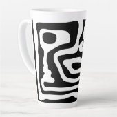 Tasse Latte Grip Vise : Noir et Blanc Abstrait (Angle gauche)