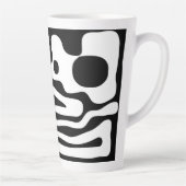 Tasse Latte Grip Vise : Noir et Blanc Abstrait (Droite)
