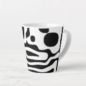 Tasse Latte Grip Vise : Noir et Blanc Abstrait (Angle droit)