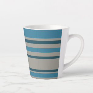 Tasse Latte Gris bleu rayé