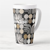 Tasse Latte Gris Noir Bohème (Angle droit)