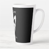 Tasse Latte groomsman ajouter nom année noir arc chemise crava (Droite)