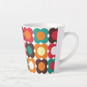 Tasse Latte Groovy 70s Retro Flower Pattern | Bold Boho Floral (Droite)