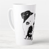 Tasse Latte Gros plan de Bulldog Noel (Angle gauche)