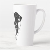 Tasse Latte Gros plan de Bulldog Noel (Droite)