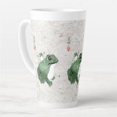 Tasse Latte Grosse grenouille Petit crapaud japonais 19e siècl (Angle gauche)