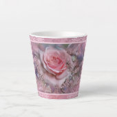 Tasse Latte Grosse pâte en latte rose (Devant)