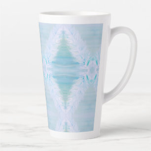 Tasse Latte Grosse plume blanche