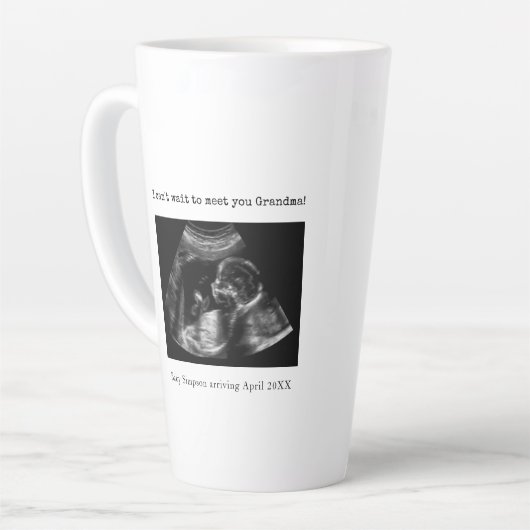 Tasse Latte Grossesse, je ne peux pas attendre de te rencontre (Angle gauche)