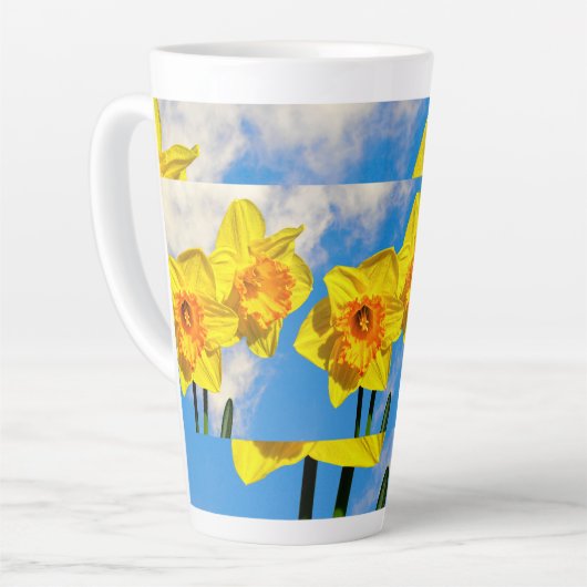 Tasse Latte Groupe de Daffodils Médaille d'or Fleurs (Angle gauche)