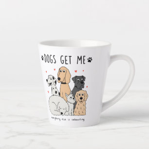 Tasse Latte Groupe de famille de chien mignon pour les mamans