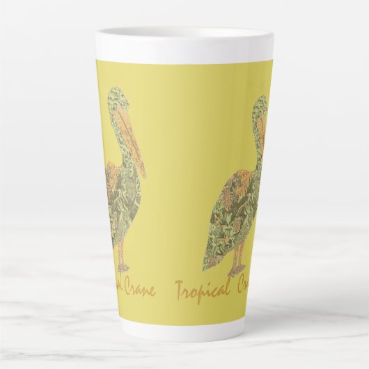 Tasse Latte Grue tropicale (Devant)