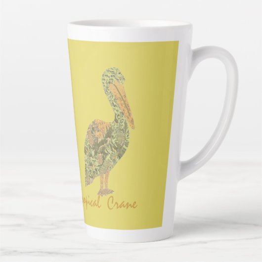 Tasse Latte Grue tropicale (Droite)