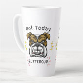 Tasse Latte Grumpy Bulldog Cup, Dog Lover Gift Idea, Pet Humor (Angle gauche)