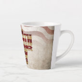 Tasse Latte Grunge USA juillet 4 Juillet Indépendance Graphiqu (Droite)