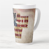 Tasse Latte Grunge USA juillet 4 Juillet Indépendance Graphiqu (Angle droit)