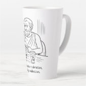 Tasse Latte Guide d'Aristote pour la modération (Angle droit)