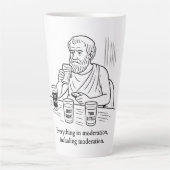 Tasse Latte Guide d'Aristote pour la modération (Devant)