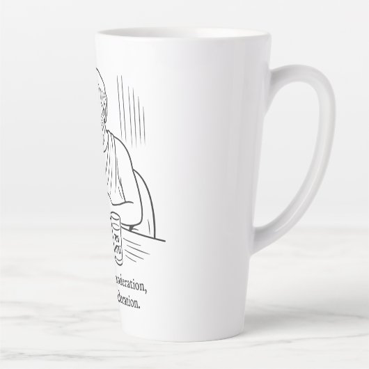 Tasse Latte Guide d'Aristote pour la modération (Droite)