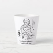 Tasse Latte Guide d'Aristote pour la modération (Devant)
