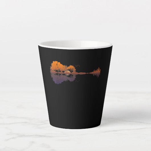 Tasse Latte Guitar Lake Shadow (Devant)