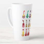 Tasse Latte Guitares colorées (Angle gauche)