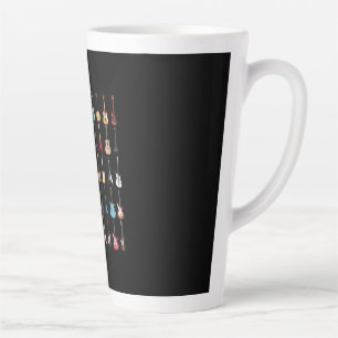 Tasse Latte Guitariste Guitare instrument de musique Rock et R
