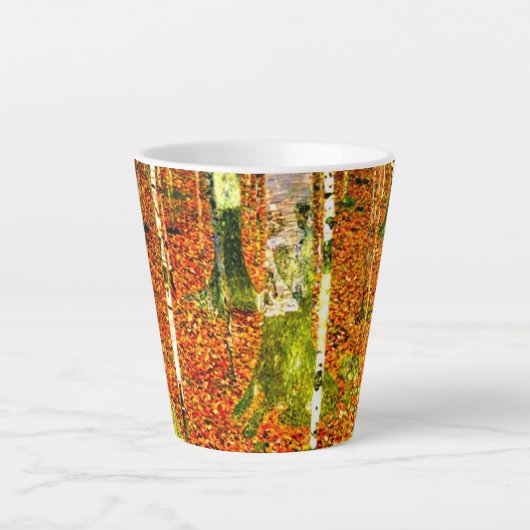 Tasse Latte Gustav Klimt Birch Trees (Devant)