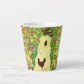 Tasse Latte Gustav Klimt Garden with Chickens (Devant)