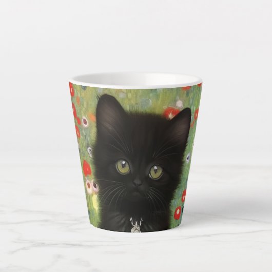 Tasse Latte Gustav Klimt Kitten (Devant)