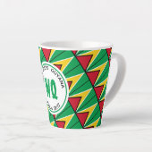 Tasse Latte GUYANA DRAPEAU Patriotique guyanais personnalisabl (Angle droit)