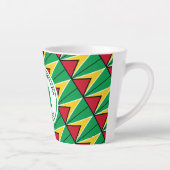 Tasse Latte GUYANA DRAPEAU Patriotique guyanais personnalisabl (Droite)