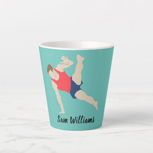 Tasse Latte Gymnaste masculin (Devant)
