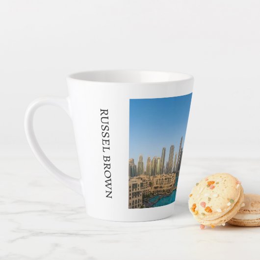 Tasse Latte Habibi Come To Dubai Travel Souvenir Personalised (En situation)