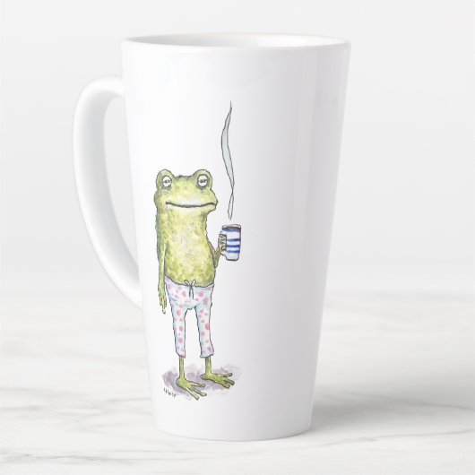 Tasse Latte Half Asleep In Frog Pajamas (Angle gauche)