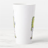 Tasse Latte Half Asleep In Frog Pajamas (Devant)