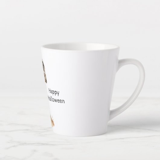 Tasse Latte Halloween Black Cowgirl Western Horse Skeleton (Droite)
