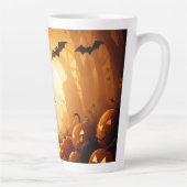 Tasse Latte Halloween/chauve-souris/Citrouille/automne (Droite)
