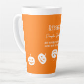 Tasse Latte Halloween Citrouille épice doux ou Nice (Angle gauche)