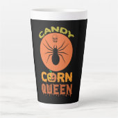 Tasse Latte Halloween Corn Corn Queen Anniversaire (Devant)